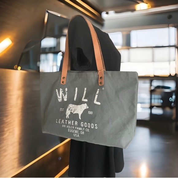 Will Leather Goods Bags Give Will Gray Canvas Tote Poshmark